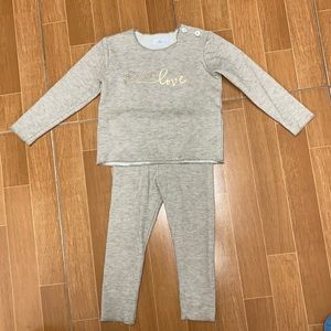 So Loved cozy fitted beige sweatsuit size 18m